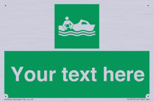 Custom sign safe condition Rescue boat